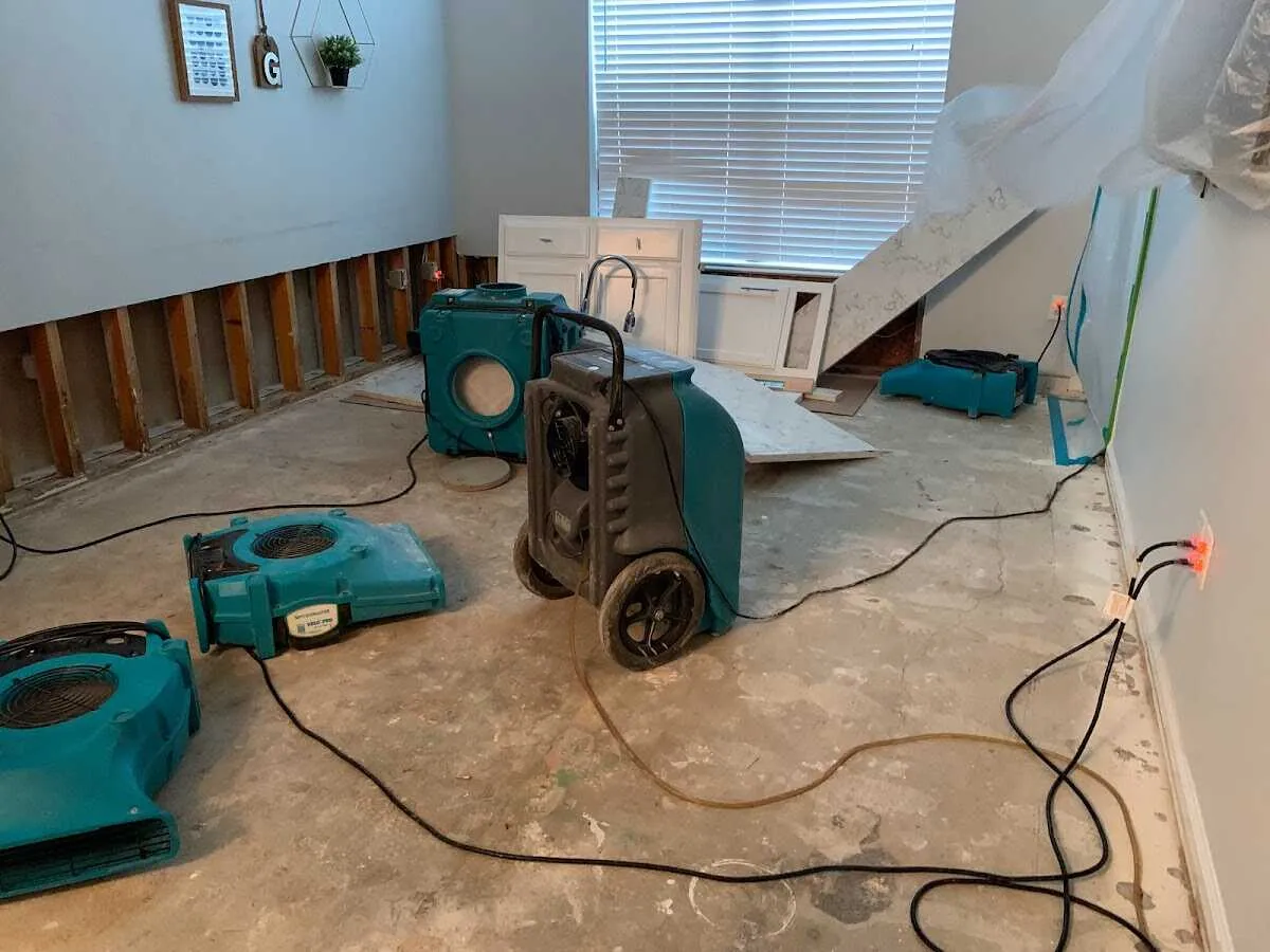 Dehumidifier in flood-cut room for Water Extraction & Removal in San Lorenzo